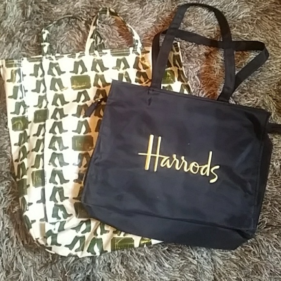 harrods black tote bag